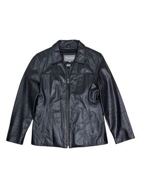 WILSONS LEATHER Lined Genuine Leather Bomber Winter Jacket Coat Womens Large